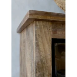 Chic Antique Vitrinenschrank Paris – Landhausstil mit Schiebetüren