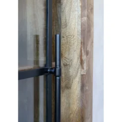 Chic Antique Vitrinenschrank Paris – Landhausstil mit Schiebetüren