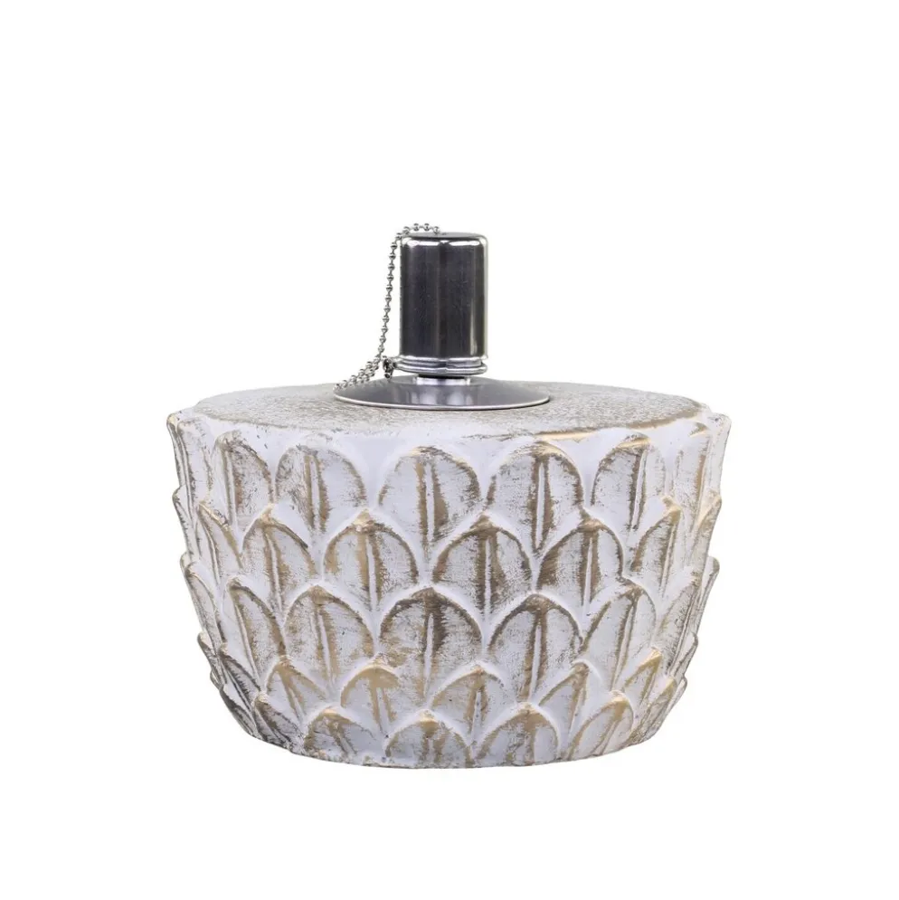 Chic Antique Vittel Öllampe mit Gold Muster