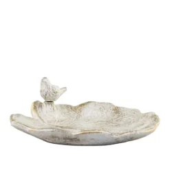 Chic Antique Vittel Vogelbad mit Goldmuster