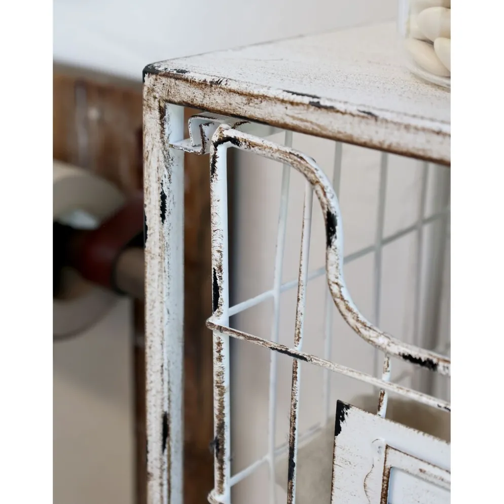 Chic Antique Wandregal mit Schubladen