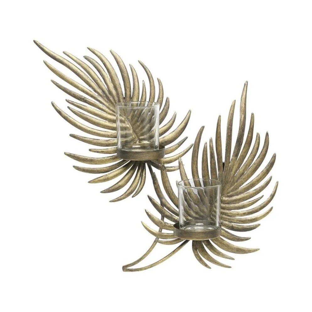 Chic Antique Wand Teelichthalter in Blattform
