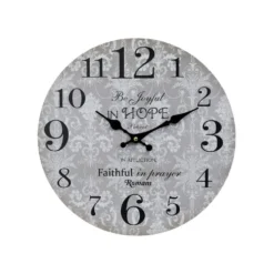 Chic Antique Wanduhr Be Joyful in Hope
