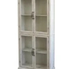 Chic Antique Weiße Shabby Vitrine mit 4 Türen