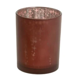 Chic Antique Weihnachtlicher Roter Teelichthalter mit Muster