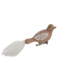Chic Antique Weihnachtsdeko Vogel aus Glas