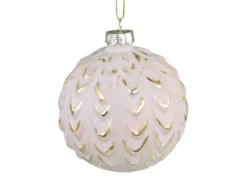 Chic Antique Weihnachtskugel mit Goldmuster Fleche