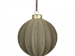 Chic Antique Weihnachtskugel Velours in Fächerstruktur