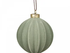 Chic Antique Weihnachtskugel Velours in Fächerstruktur
