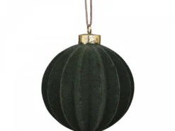 Chic Antique Weihnachtskugel Velours in Fächerstruktur