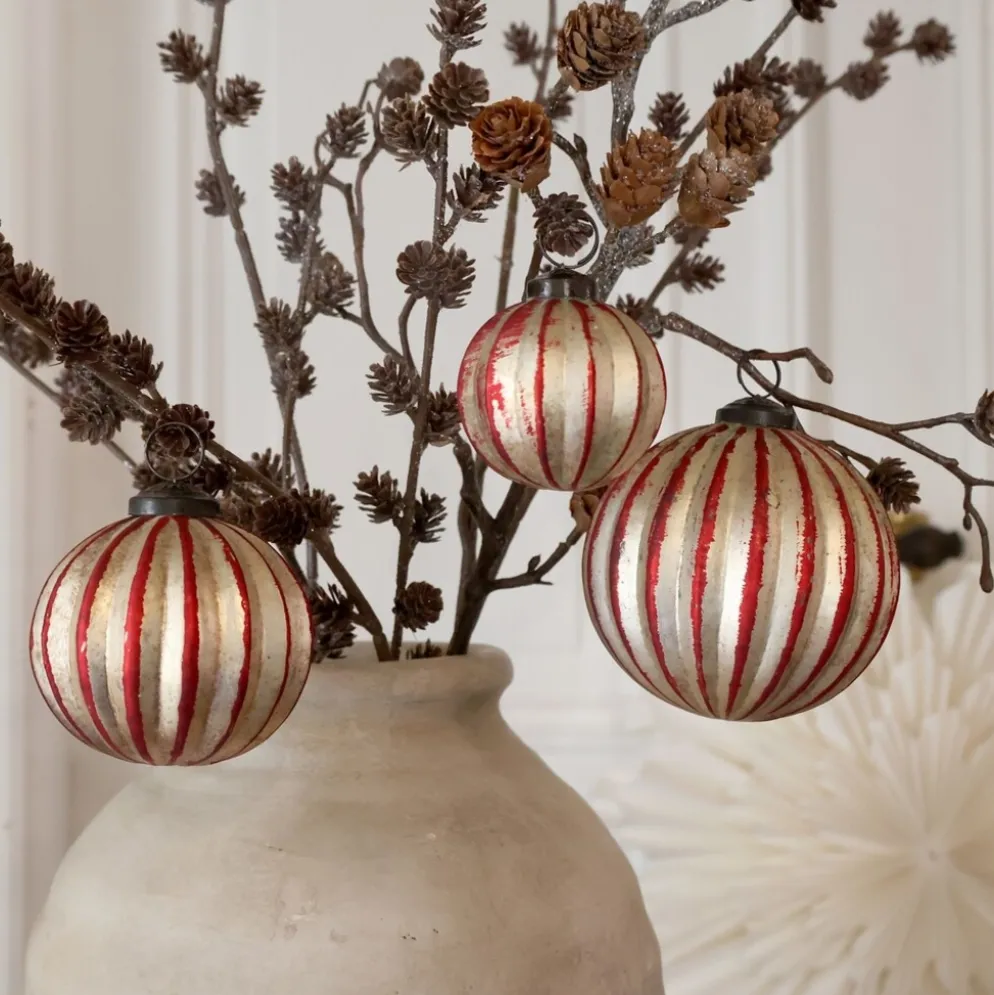 Chic Antique Weihnachtskugeln Cherry & Champagner im 3er-Set