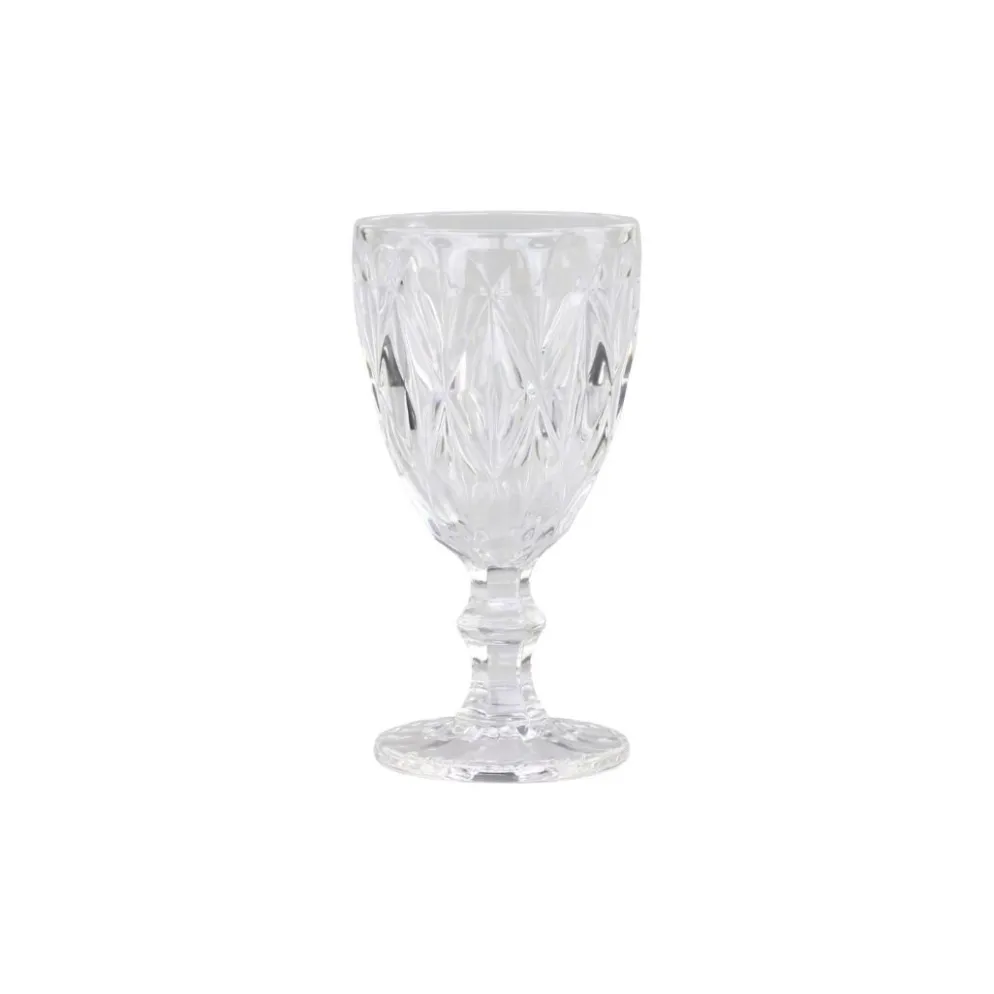 Chic Antique Weinglas mit Diamantenmuster