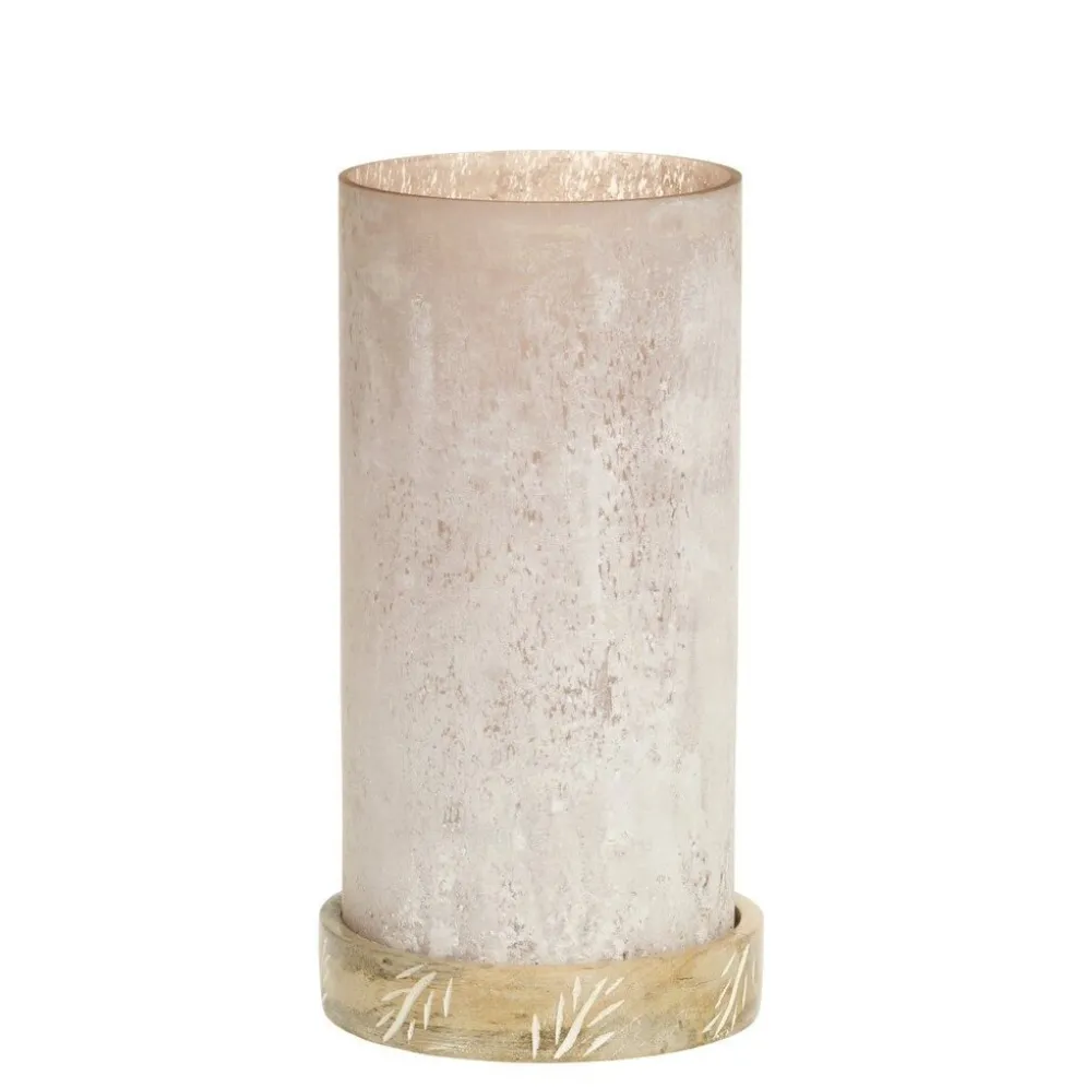 Chic Antique Windlicht mit graviertem Sockel