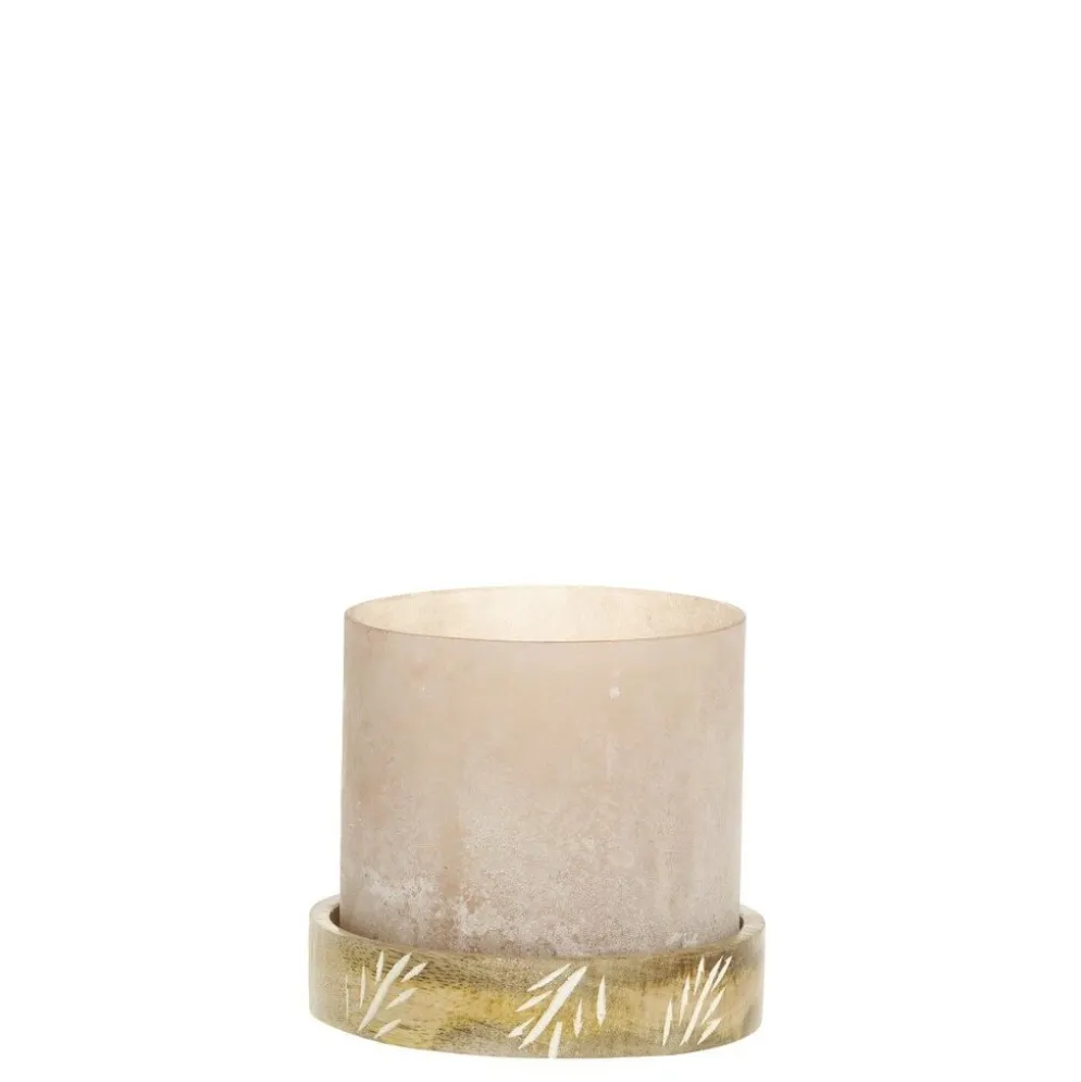 Chic Antique Windlicht mit graviertem Sockel