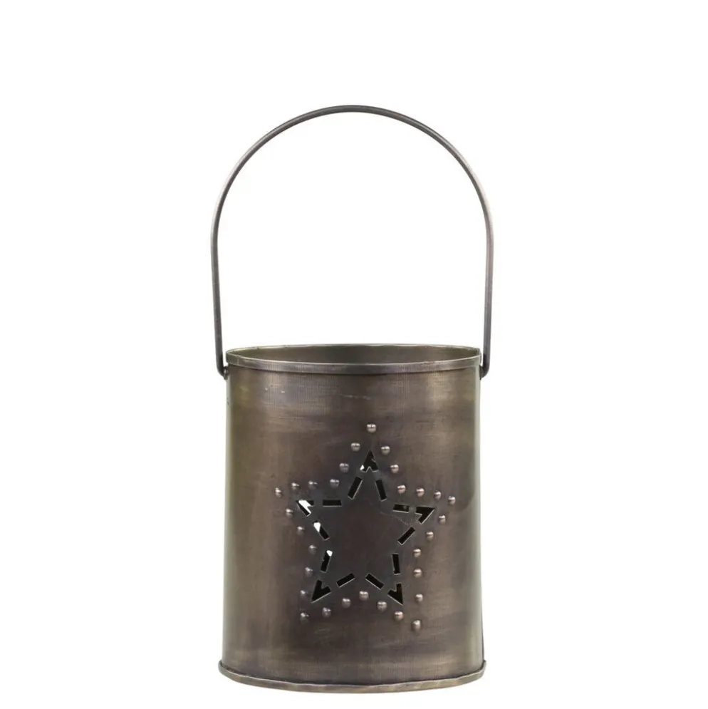 Chic Antique Windlicht mit Henkel und Sternendekor