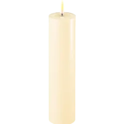 Deluxe Homeart LED Stumpenkerze Real Flame creme