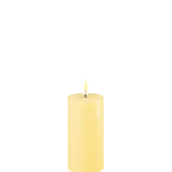 Deluxe Homeart LED Stumpenkerze Real Flame hellgelb