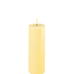 Deluxe Homeart LED Stumpenkerze Real Flame hellgelb
