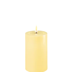 Deluxe Homeart LED Stumpenkerze Real Flame hellgelb