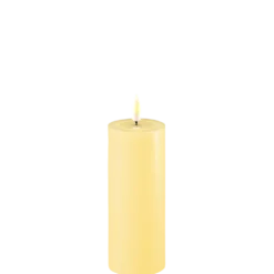 Deluxe Homeart LED Stumpenkerze Real Flame hellgelb