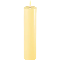 Deluxe Homeart LED Stumpenkerze Real Flame hellgelb