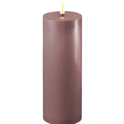 Deluxe Homeart LED Stumpenkerze Real Flame lila