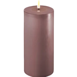 Deluxe Homeart LED Stumpenkerze Real Flame lila