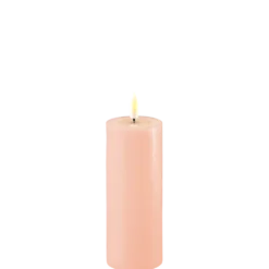 Deluxe Homeart LED Stumpenkerze Real Flame rosa