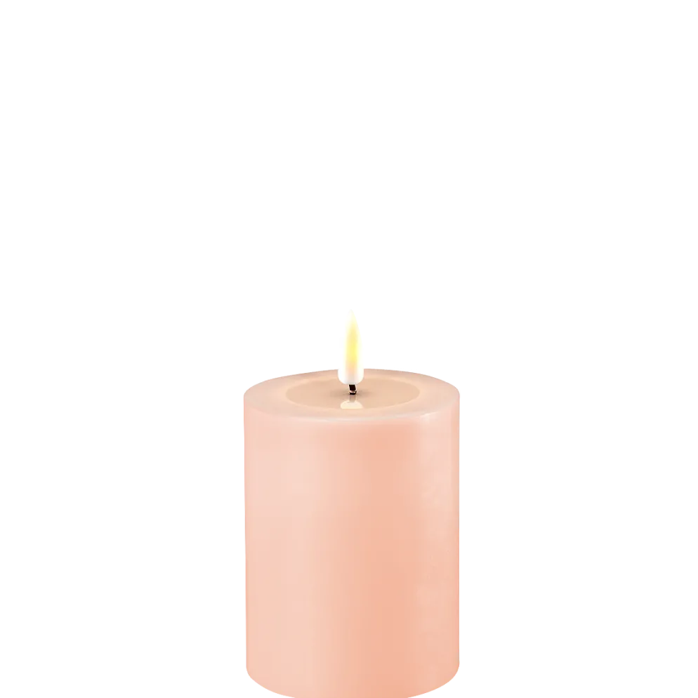 Deluxe Homeart LED Stumpenkerze Real Flame rosa