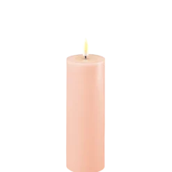 Deluxe Homeart LED Stumpenkerze Real Flame rosa