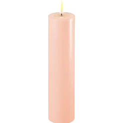 Deluxe Homeart LED Stumpenkerze Real Flame rosa
