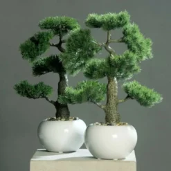 dpi Künstlicher Bonsai im weißen Keramik Topf