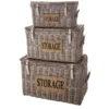 Faktorei Truhen-Korbset 3-teilig Storage, white wash