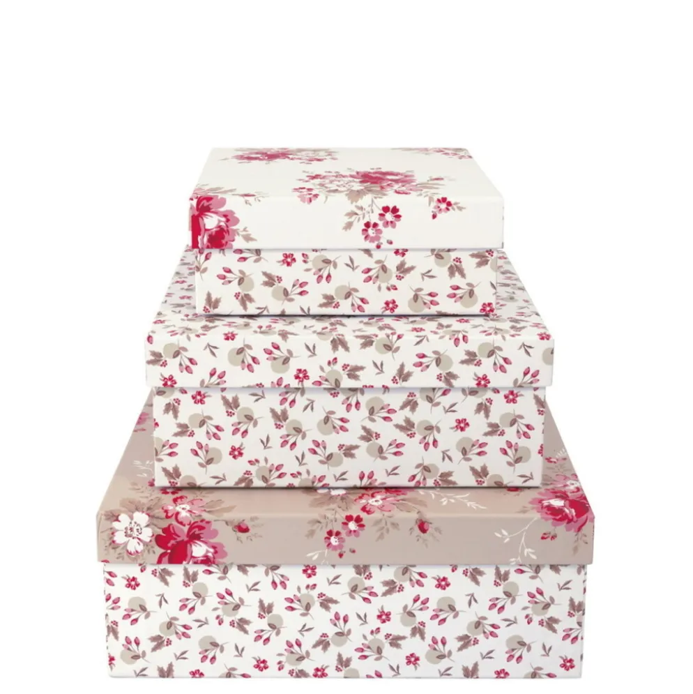GreenGate Geschenkboxen Marie Red 3er-Set
