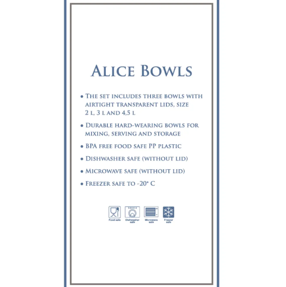 GreenGate Schüssel 3er Set Alice aus Kunststoff