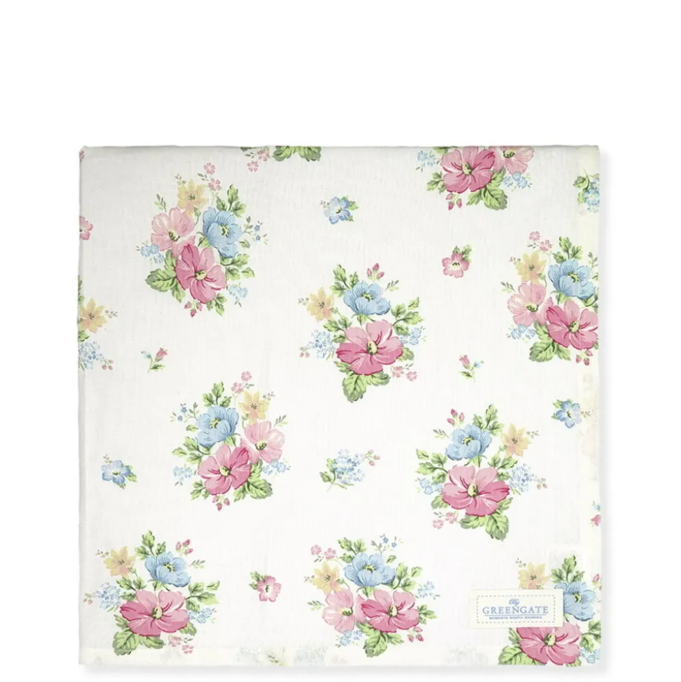 GreenGate Tischdecke Josefina white 150x150cm