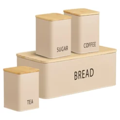 House Nordic Küchenaufbewahrung Dosen, Brotbox Kaffeedose Tula 4er Set