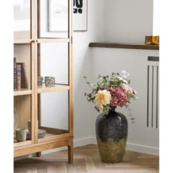 House Nordic Keramik-Bodenvase Dunkelblau
