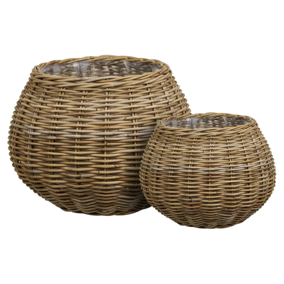 House Nordic Melaka Rattan-Korbset (2er-Set) – Natur Kubu Rattan Körbe