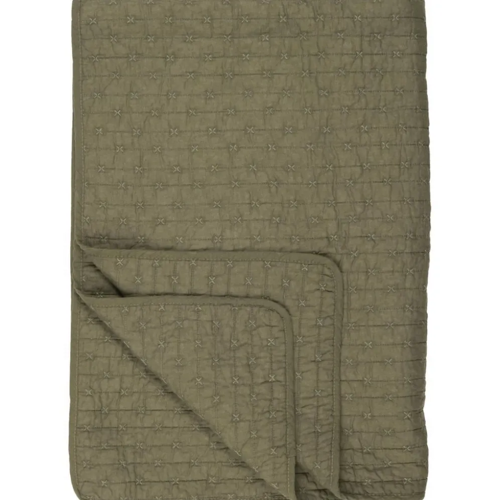 IB Laursen Baumwoll-Quilt mit Kreuzstichen