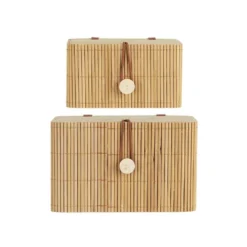 IB Laursen 2er Set Schachtel mit Bambusdeckel