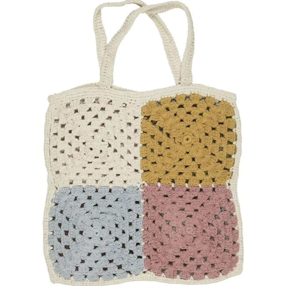 IB Laursen Gehäkelte Tasche mit Karomuster