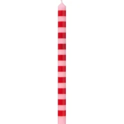 IB Laursen Gestreifte dünne Kerze 20 cm