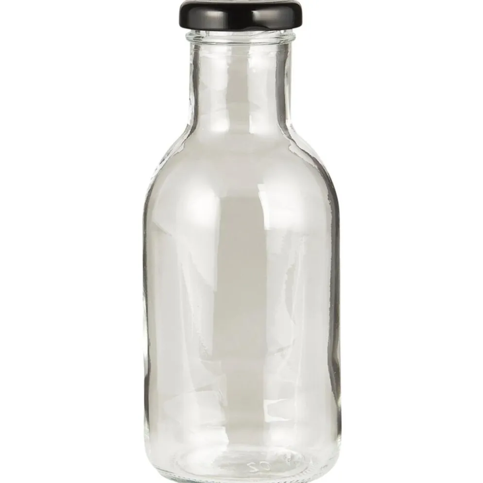 IB Laursen Glas-Flasche mit schwarzem Schraubdeckel