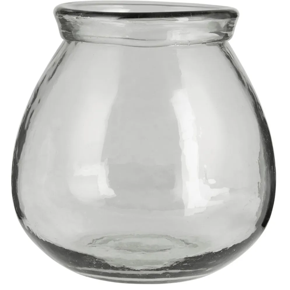 IB Laursen Glas Vase mit großer Öffnung, mundgeblasen
