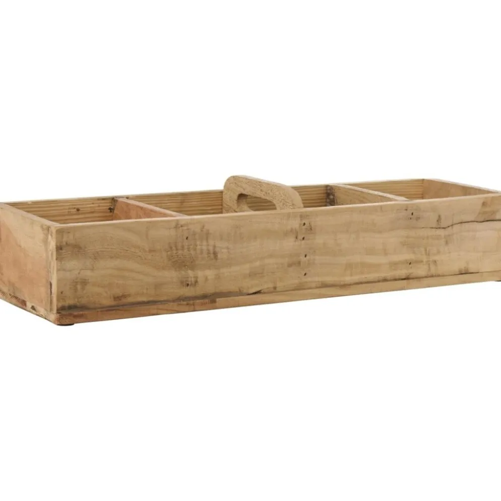 IB Laursen Holz-Kiste mit Fächern und Quergriff Unika