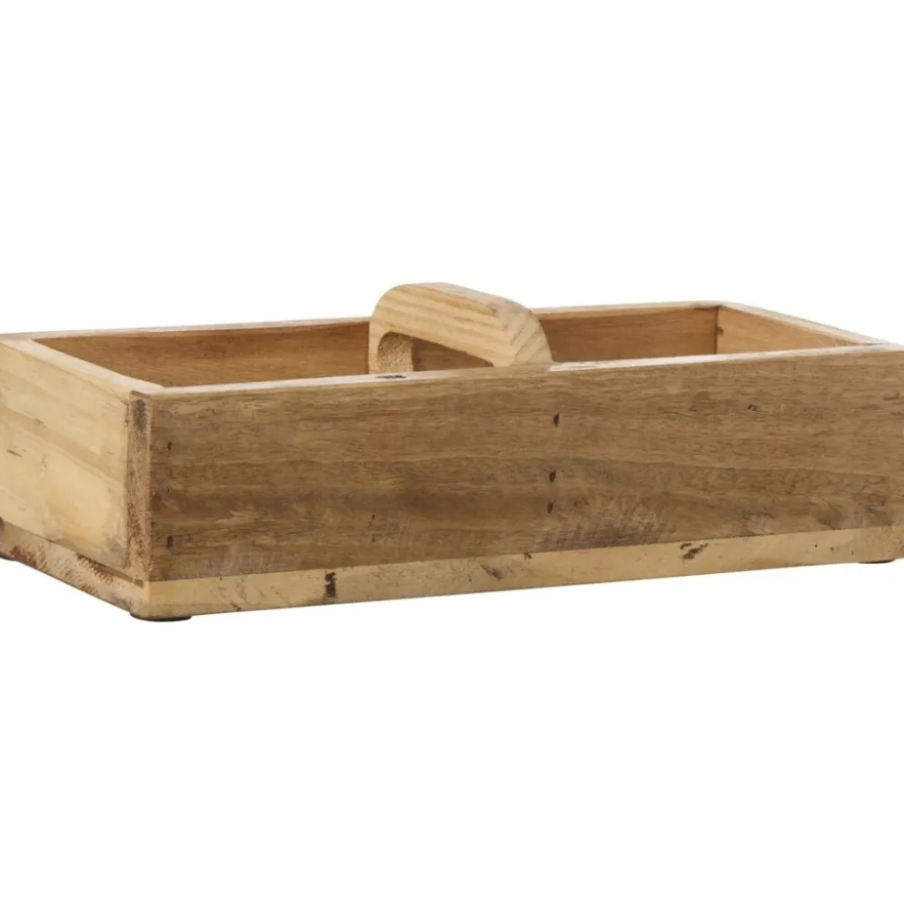 IB Laursen Holz-Kiste mit Fächern und Quergriff Unika