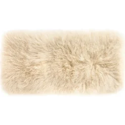 IB Laursen Kissenbezug Tibetisches Lammfell Butter Cream 80x40 cm
