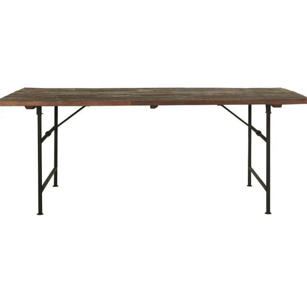 IB Laursen Langer Tisch Unika mit Holzplatte und Metallgestell
