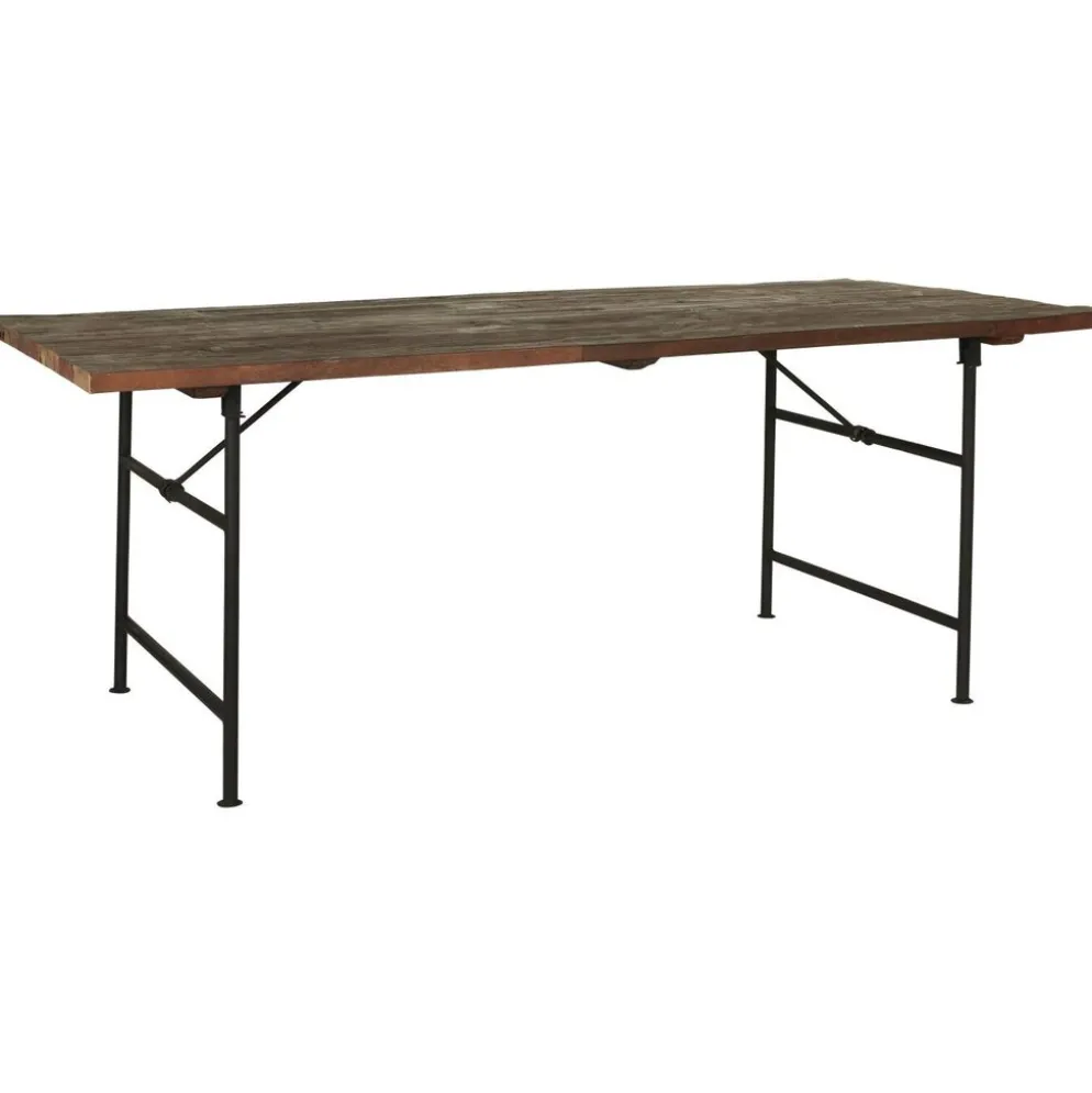 IB Laursen Langer Tisch Unika mit Holzplatte und Metallgestell